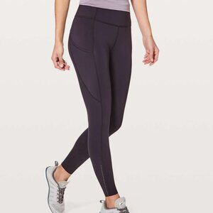 Lululemon Fast & Free 7/8 Tight II Nulux 25" Deep Phantom
